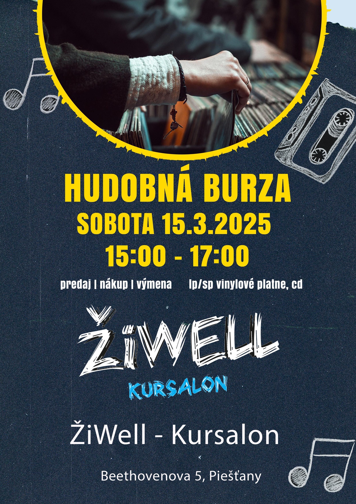 Vinylová burza Piešťany Kursalon Žiwell