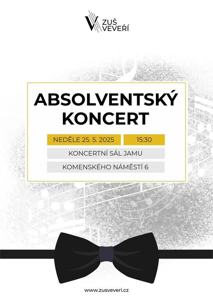 Absolventský koncert - kytara, klavír, příčná flétna