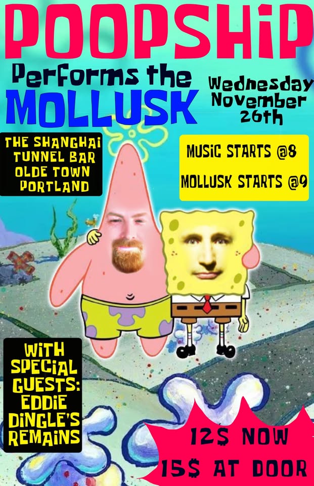 The 14th Annual Thanksgiving Eve Brownout!!! P00PSHIP performs The Mollusk