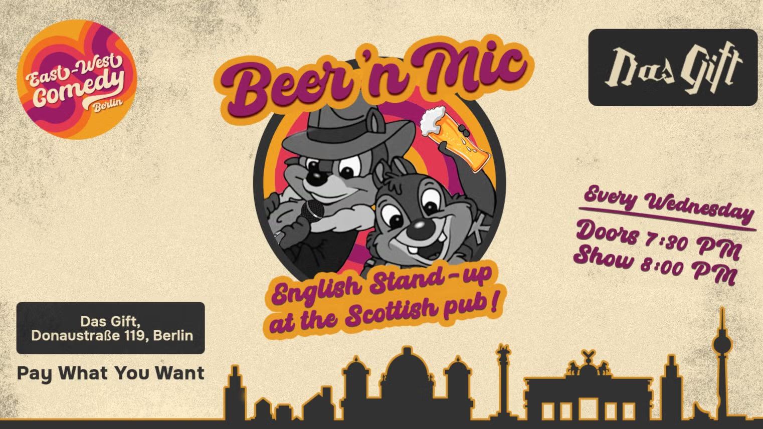 Beer 'n Mic: English stand-up at the Scottish pub!