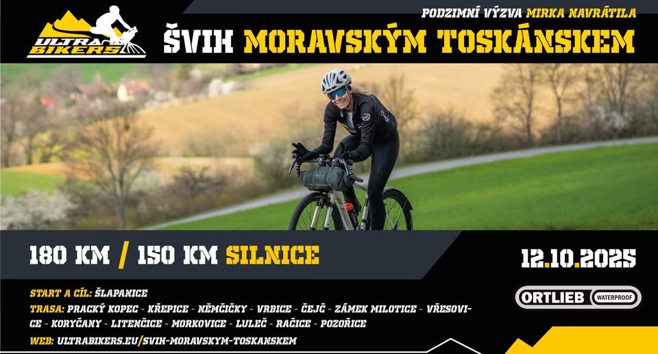 ŠVIH MORAVSKÝM TOSKÁNSKEM - 180km Výzva Poháru UB pro silniční kola