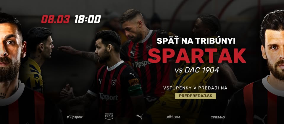SPÄŤ NA TRIBÚNY! Spartak vs DAC