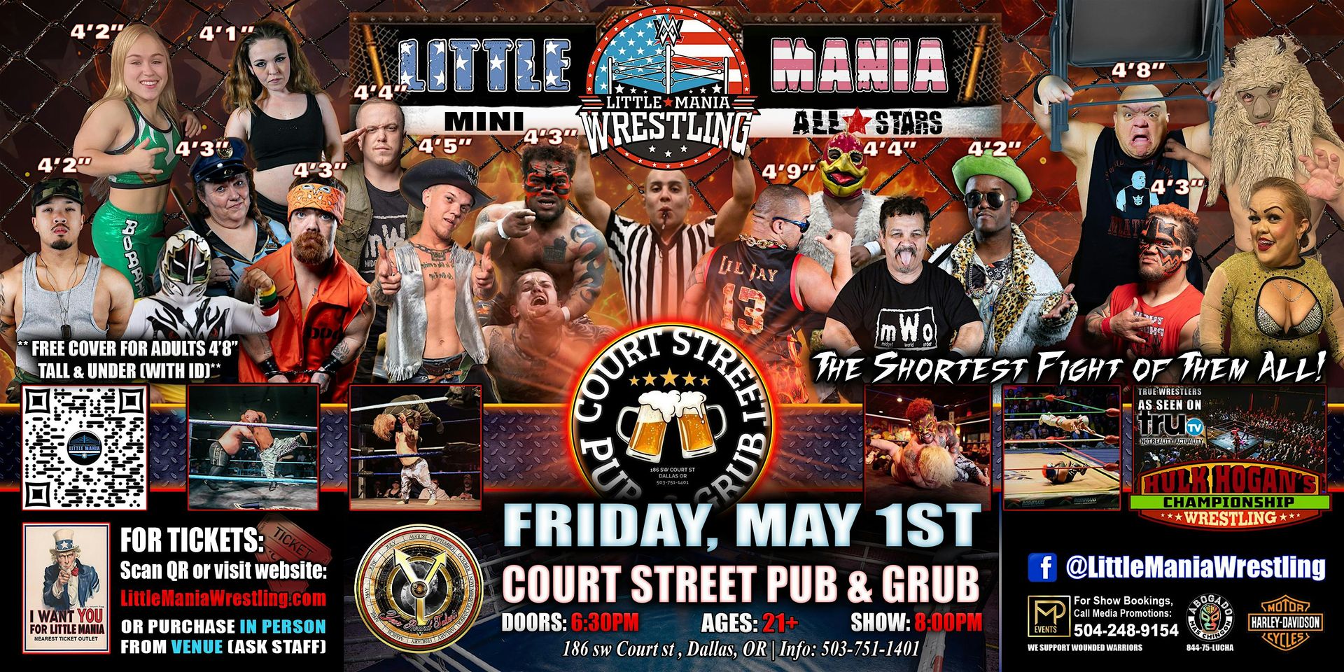 Dallas, OR - Little Mania Mini Wrestling @ Court Street Pub & Grub