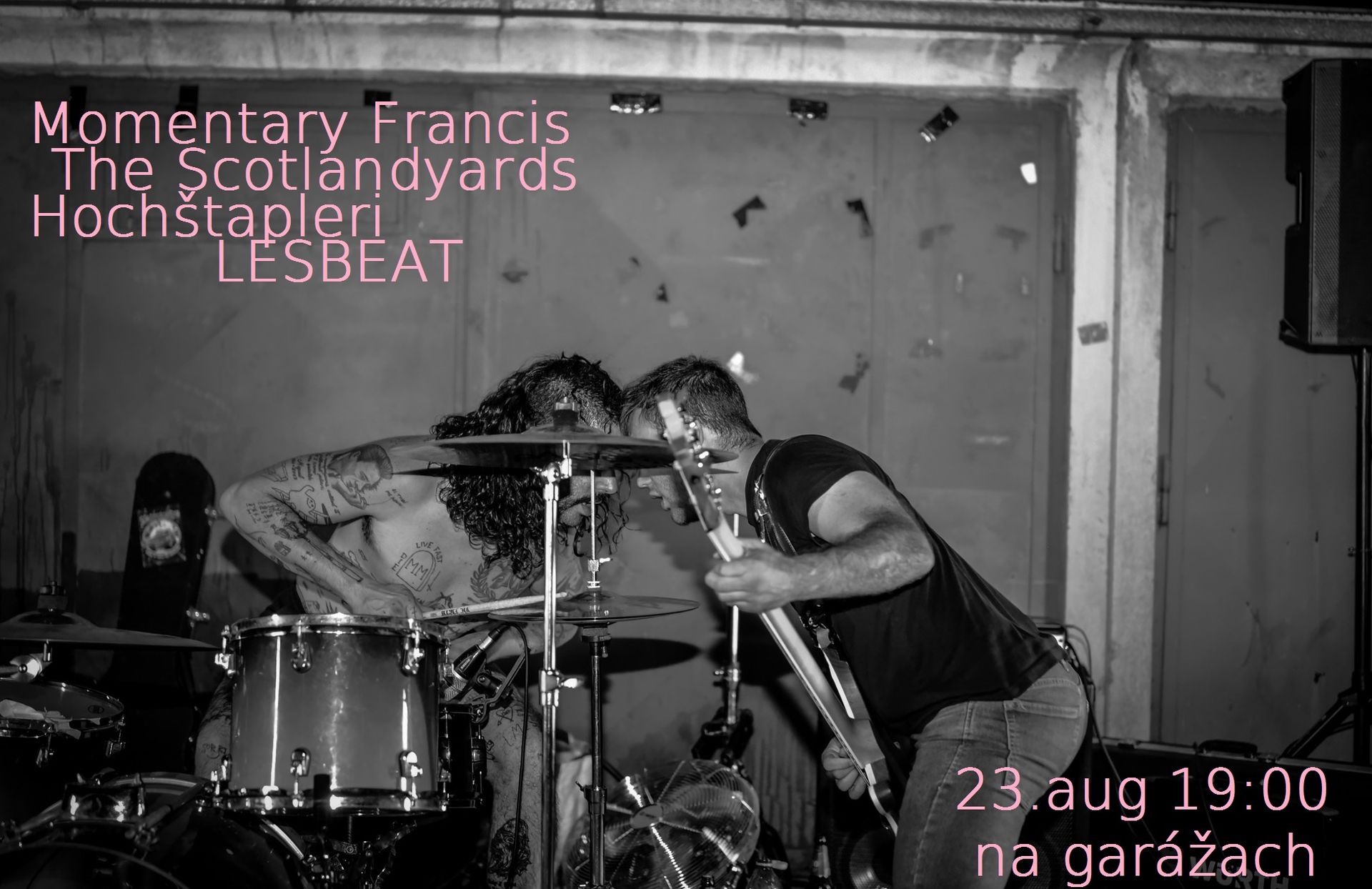 Koncert garážových kapiel: LESBEAT / Hochštapleri / The Scotlandyards + hosť:  Momentary Francis