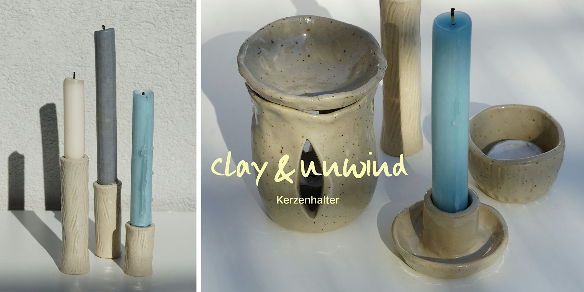 clay & unwind: Kerzenhalter - Töpfern & Abschalten im November