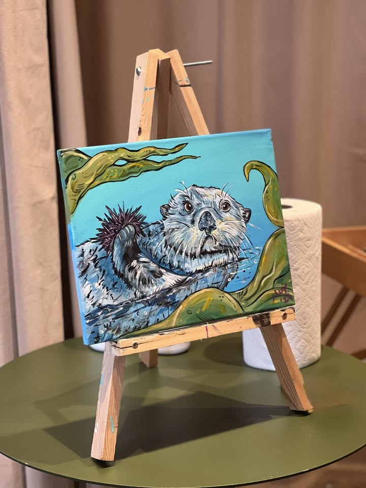 Otter Fundraiser - Sea Otter Sip & Paint Night - At Fullerton Wines in Portland