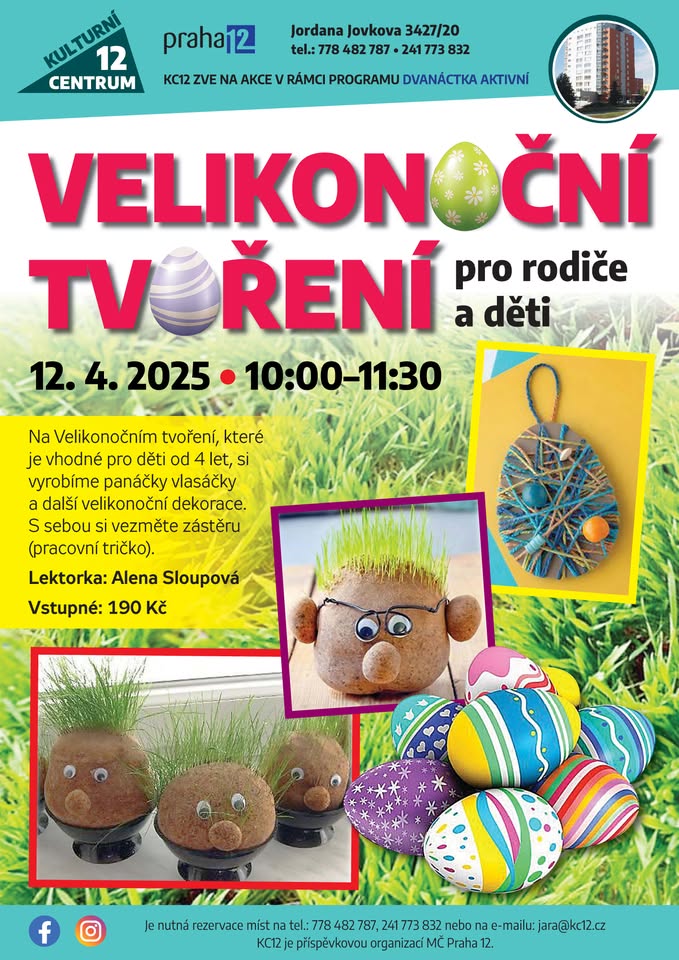 VELIKONOČNÍ TVOŘENÍ PRO RODIČE A DĚTI