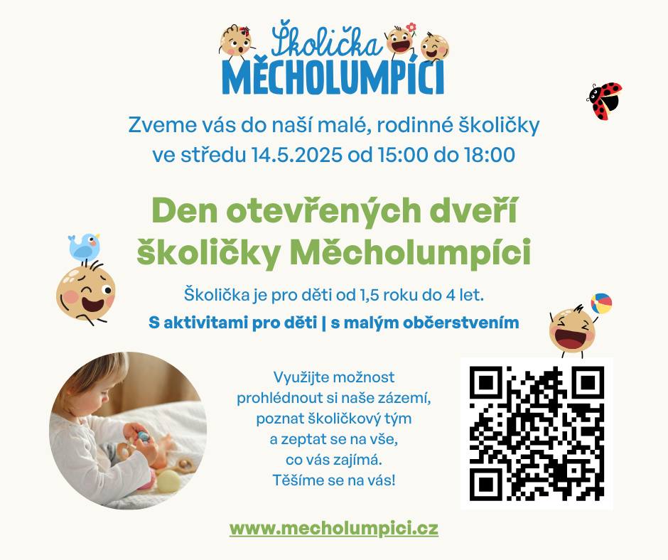🌼 Den otevřených dveří ve školičce Měcholumpíci (Horní Měcholupy-Praha)