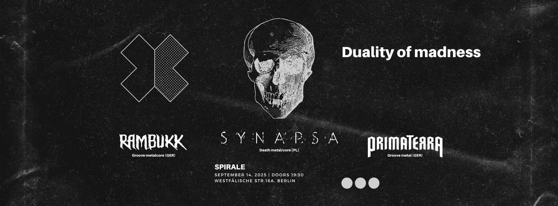Duality Of Madness | SYNAPSA + Rambukk + Primaterra | Spirale - Berlin