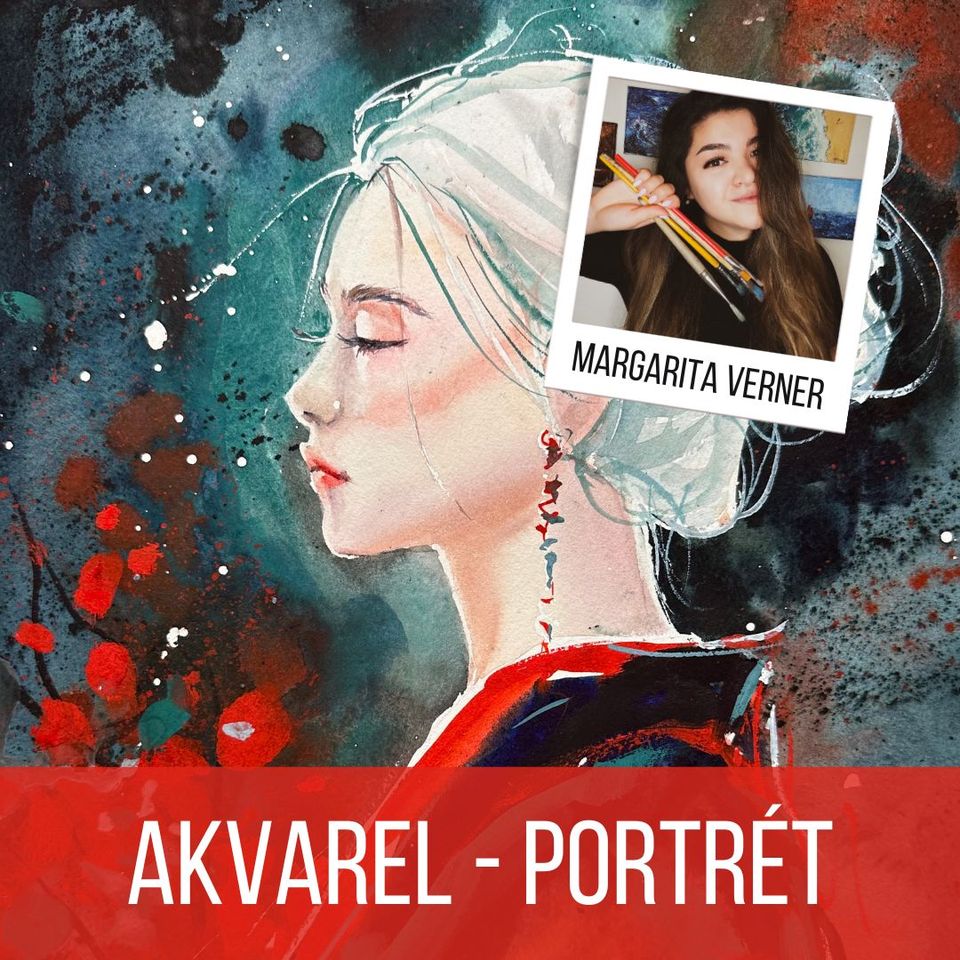 Víkendový kurz portrétu akvarelem s Margaritou Verner v Praze