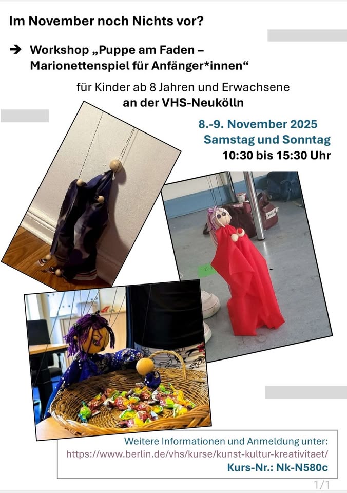 Wochenend-Workshop "Puppe am Faden"