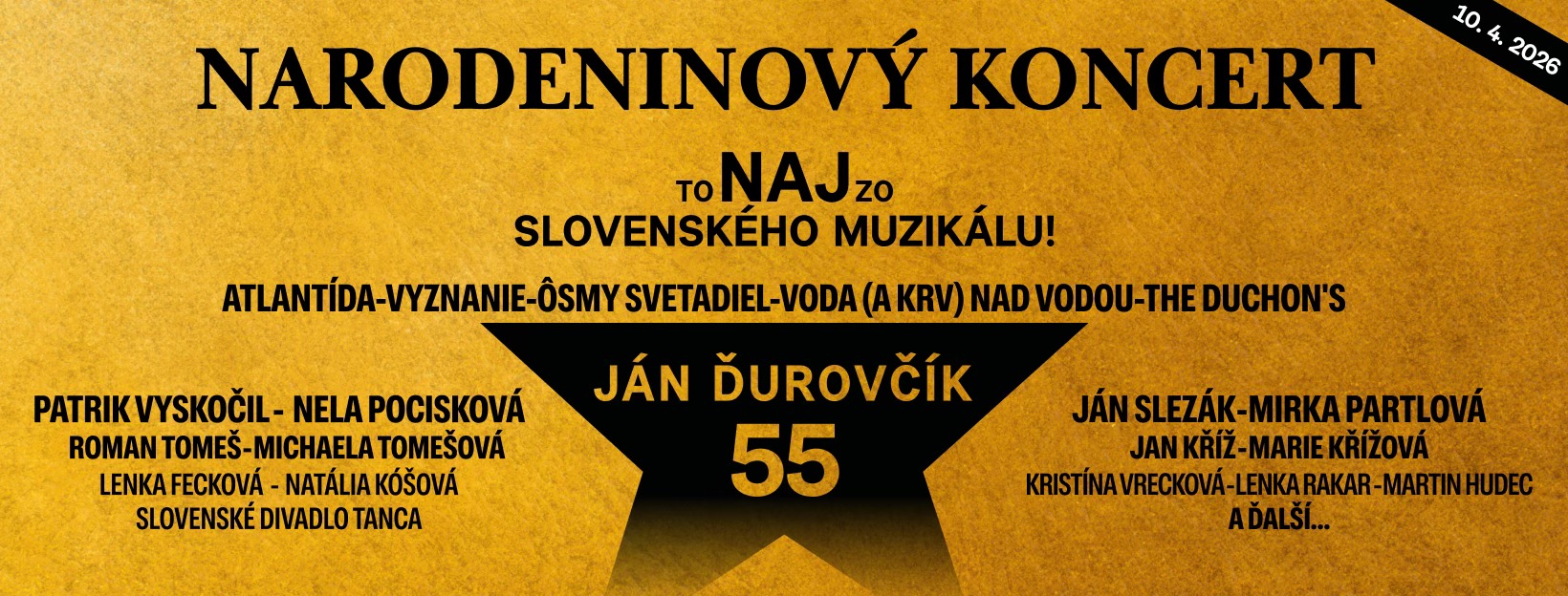 NARODENINOVÝ KONCERT:JÁN ĎUROVČÍK 55