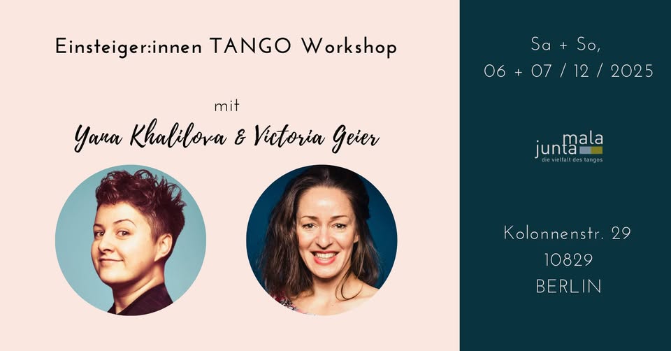 Tango Einsteiger*innen Workshop mit Victoria Geier & Yana Khalilova