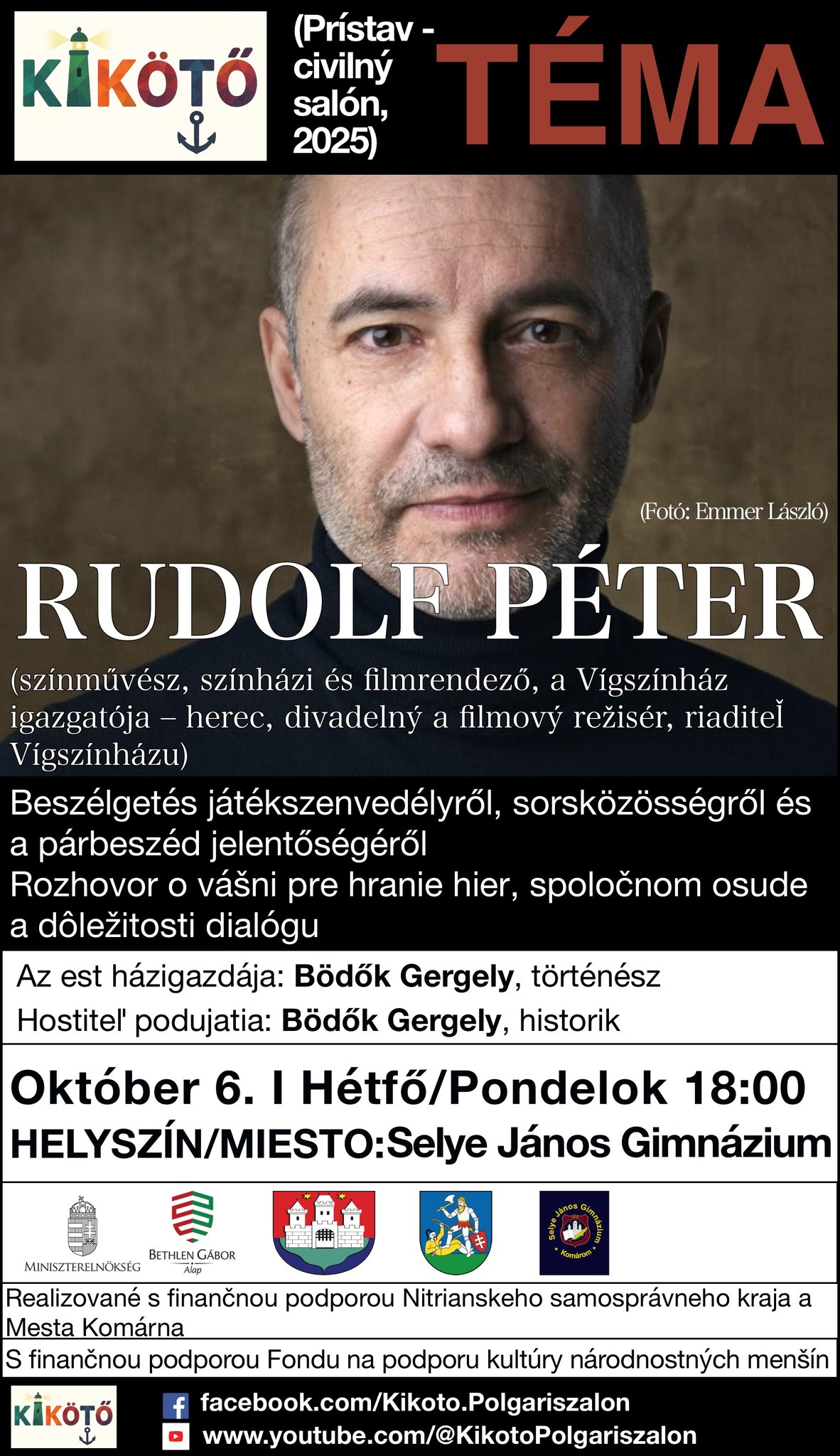 Beszélgetés játékról, szenvedélyről és közösségről Rudolf Péter színművésszel, színházigazgatóval