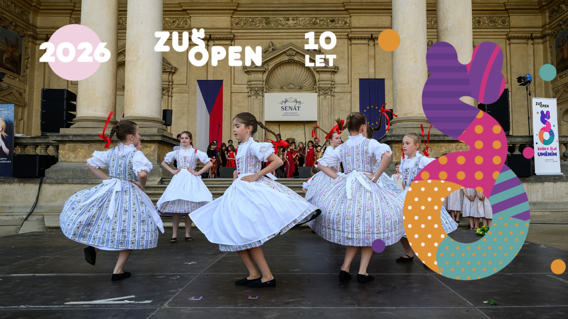 Den dětí se ZUŠ Open ve Valdštejnské zahradě Senátu Parlamentu ČR