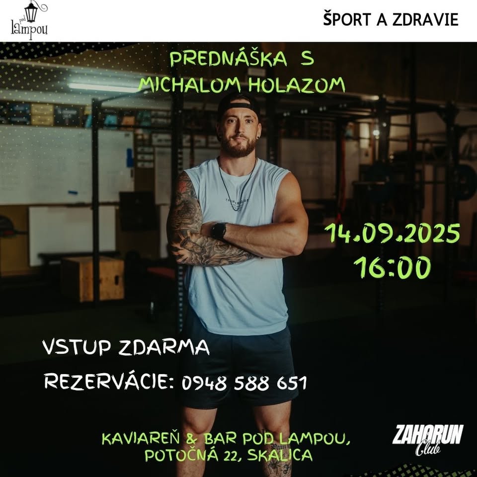 Prednáška s Michalom Holazom - šport a zdravie