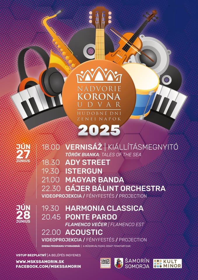 Korona Udvar Zenei Napok 2025- Hudobné dni Nádvorie Korona