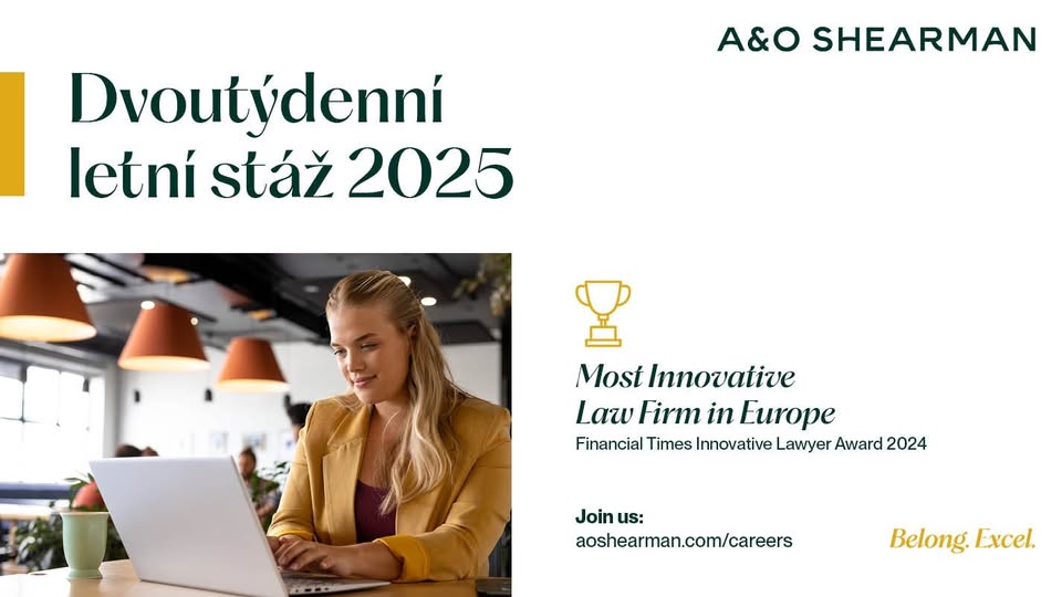 Dvoutýdenní letní stáž v A&O Shearman 2025