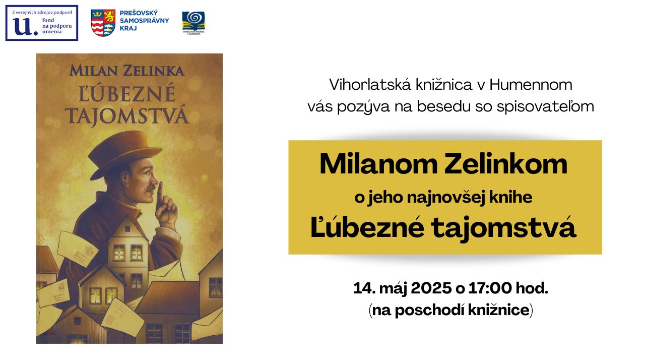 Beseda s Milanom Zelinkom o knihe Ľúbezné tajomstvá