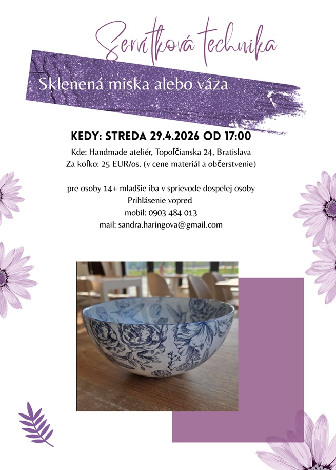 Servítkova technika - Miska alebo váza