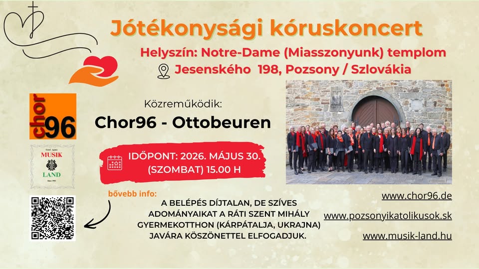 Jótékonysági kóruskoncert /charity choir concert/ Benefiz Chorkonzert