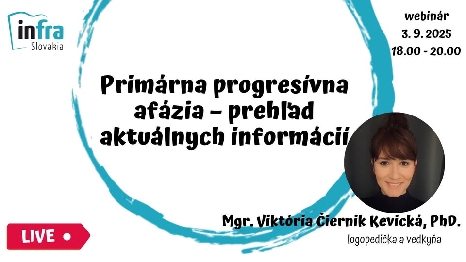 Primárna progresívna afázia – prehľad aktuálnych informácií. Online s logopedičkou.