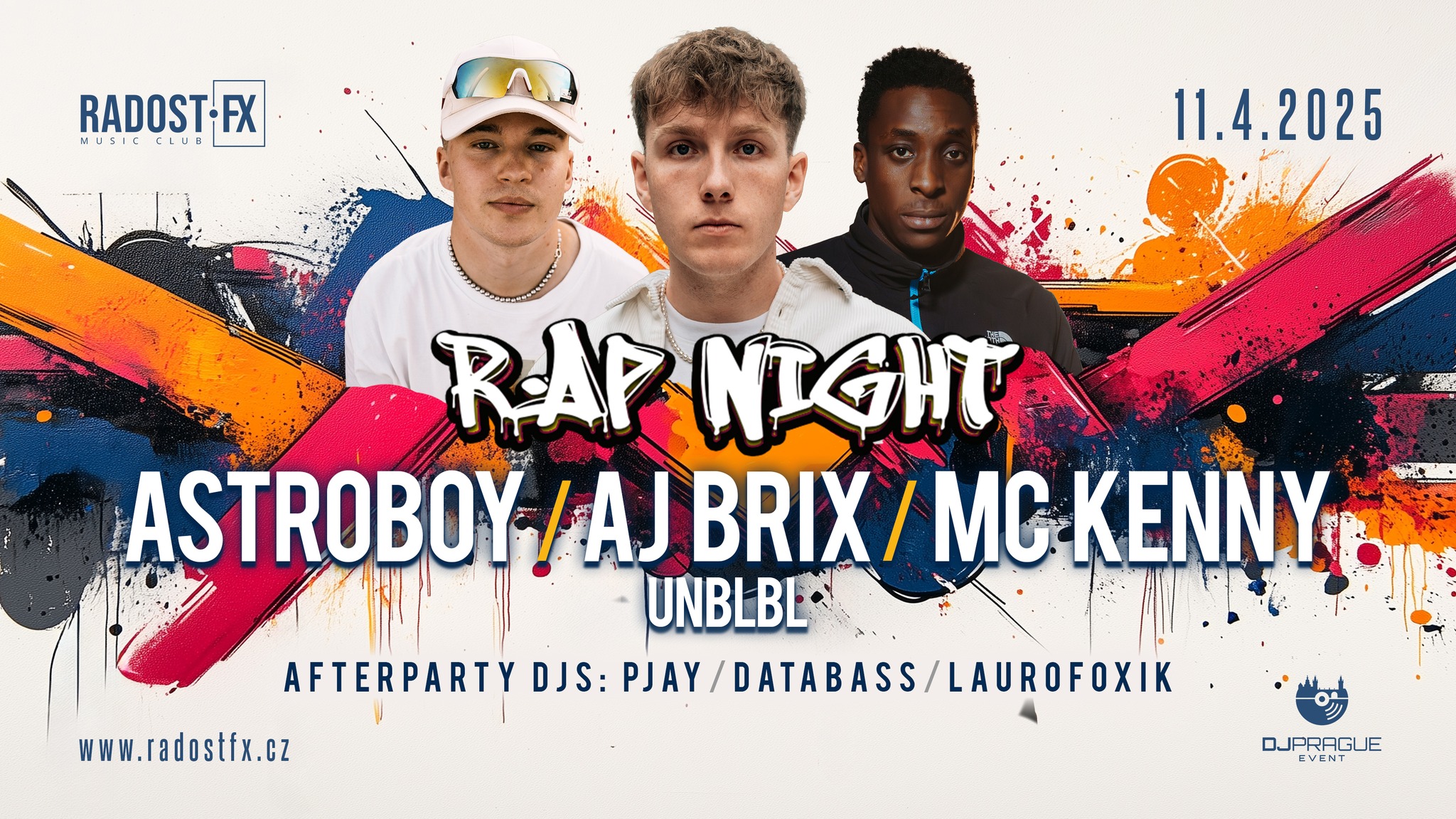 RAP NIGHT with ASTROBOY / AJ BRIX / MC KENNY / UNBLBL + DJ Prague Afterparty