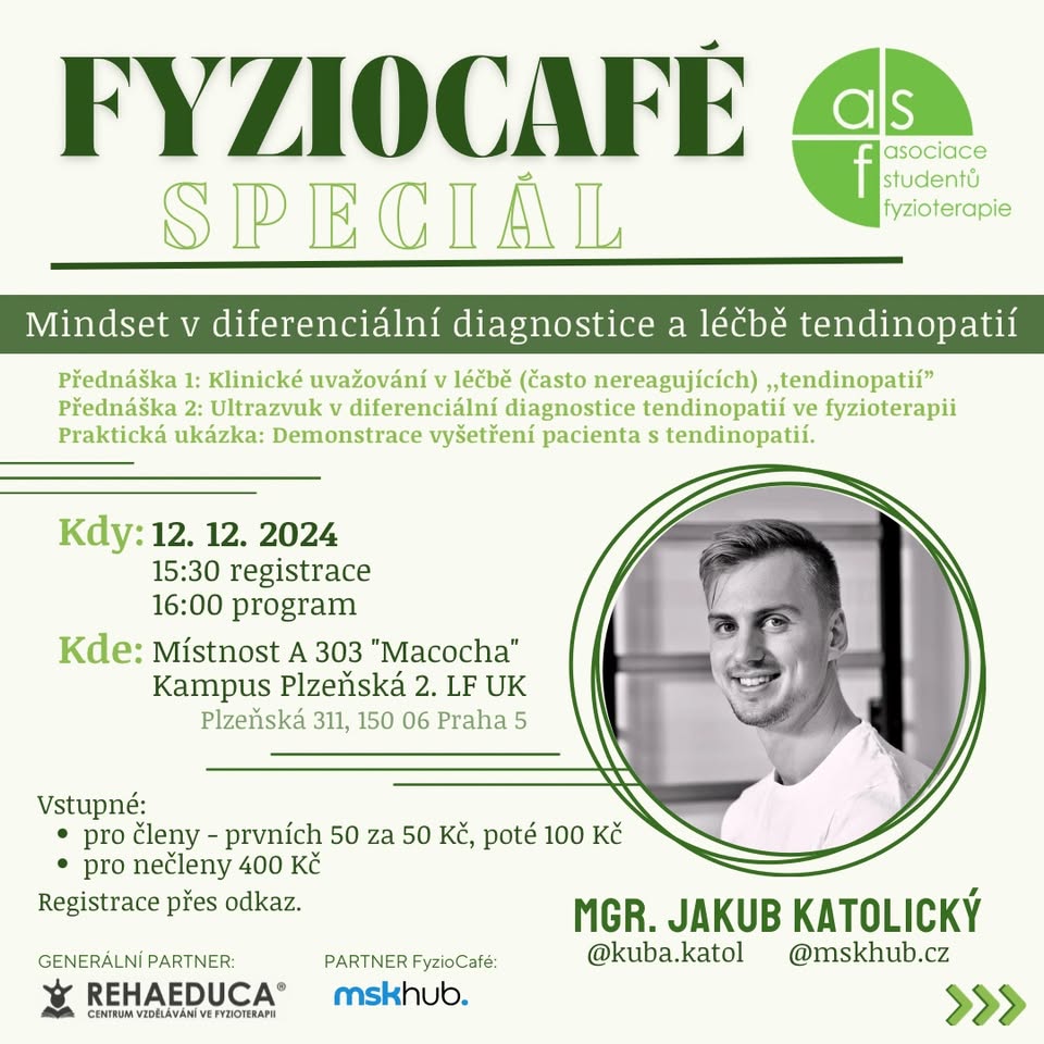 FyzioCafé Speciál: Mindset v diferenciální diagnostice a léčbě tendinopatií