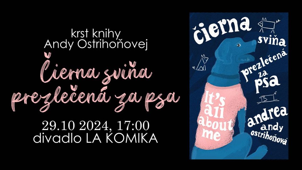Čierna sviňa prezlečená za psa - krst knihy