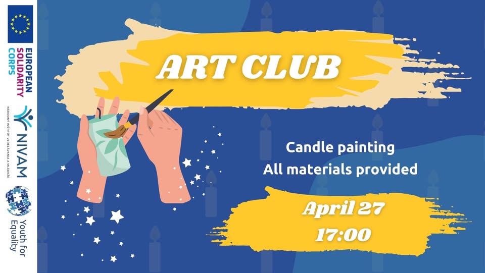 🎨 Art Club – Candle Painting / Umelecký krúžok – Maľovanie sviečok