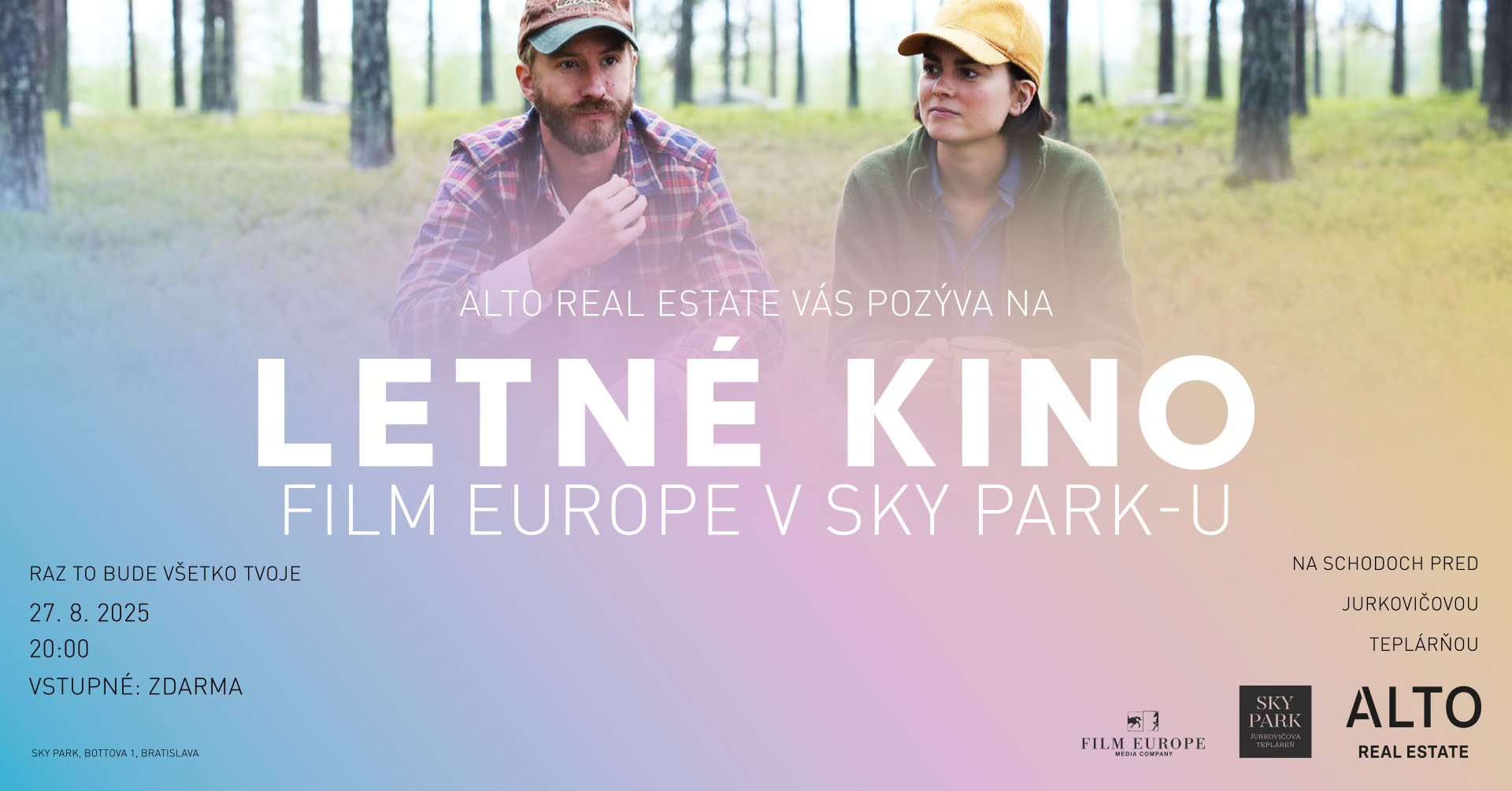 LETNÉ KINO V SKY PARKU: RAZ TO BUDE VŠETKO TVOJE (27.8.)