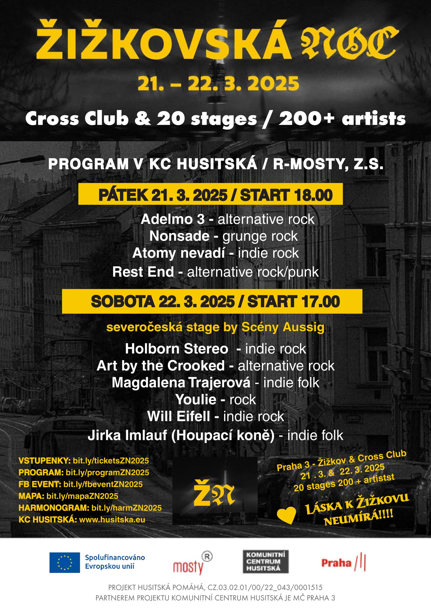 Žižkovská noc 2025  / program v KC Husitská