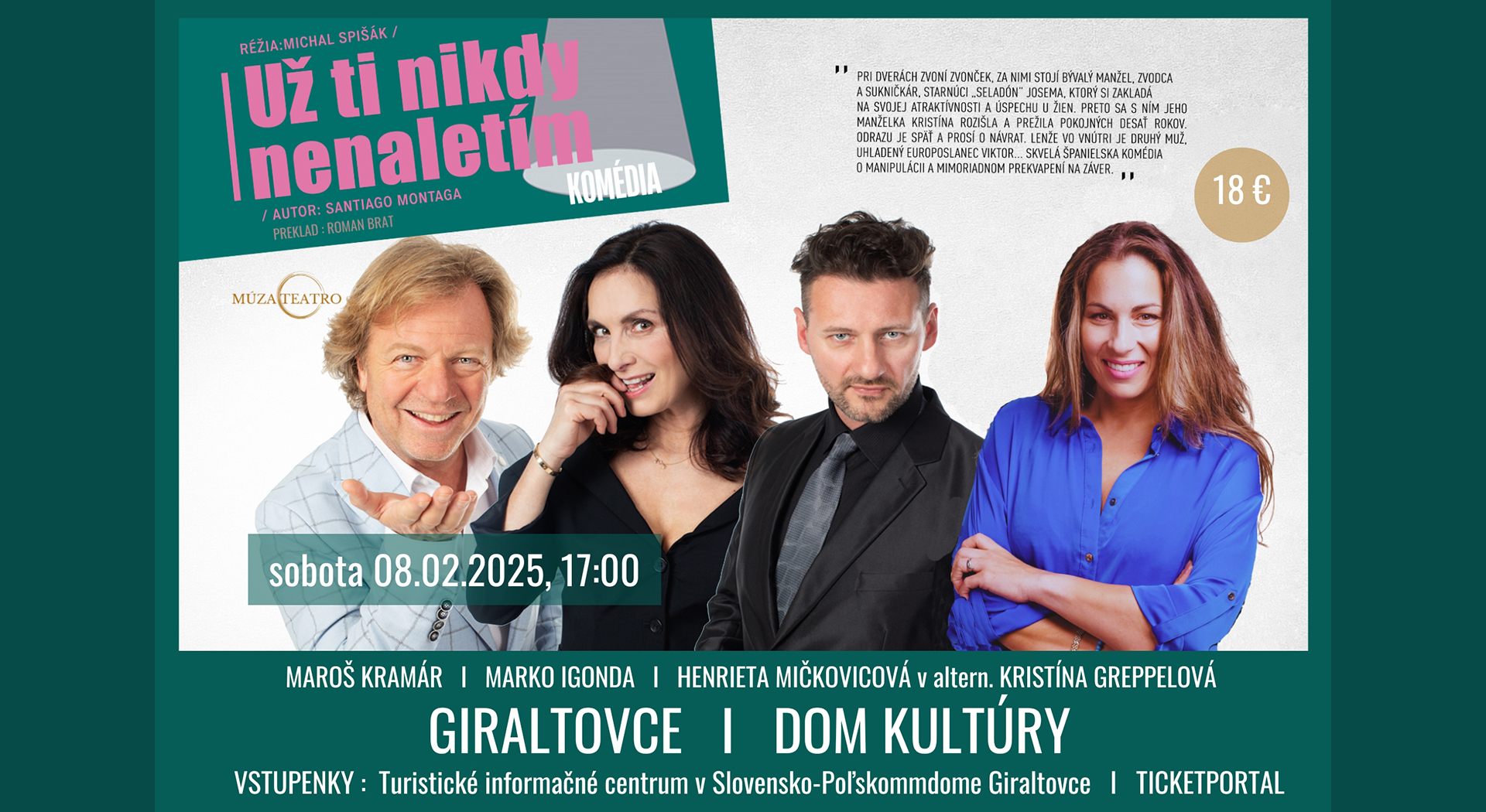 Už ti nikdy nikdy nenaletím - Giraltovce - Dom kultúry