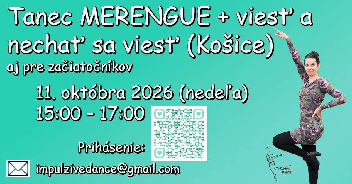 Tanec MERENGUE + viesť a nechať sa viesť (Košice)