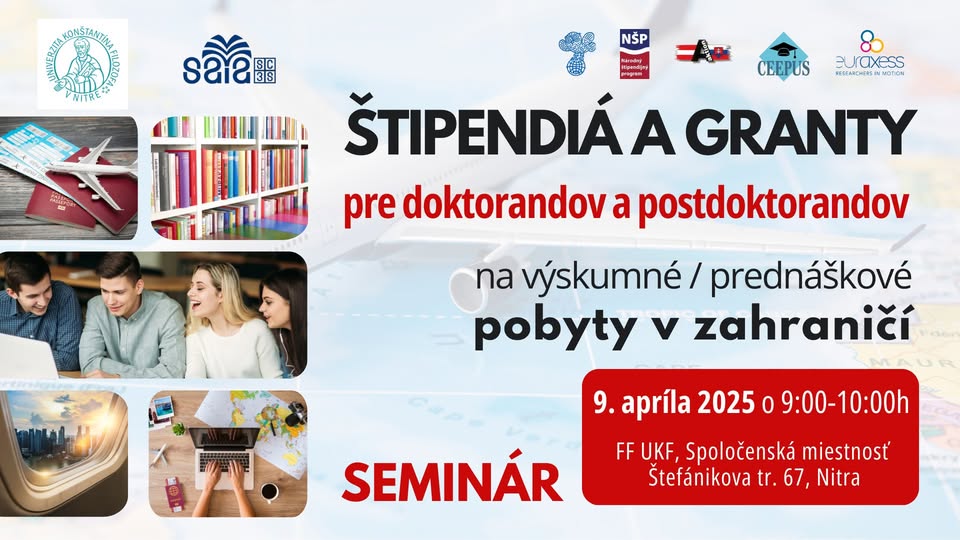 Štipendiá a granty na výskumné / prednáškové pobyty v zahraničí