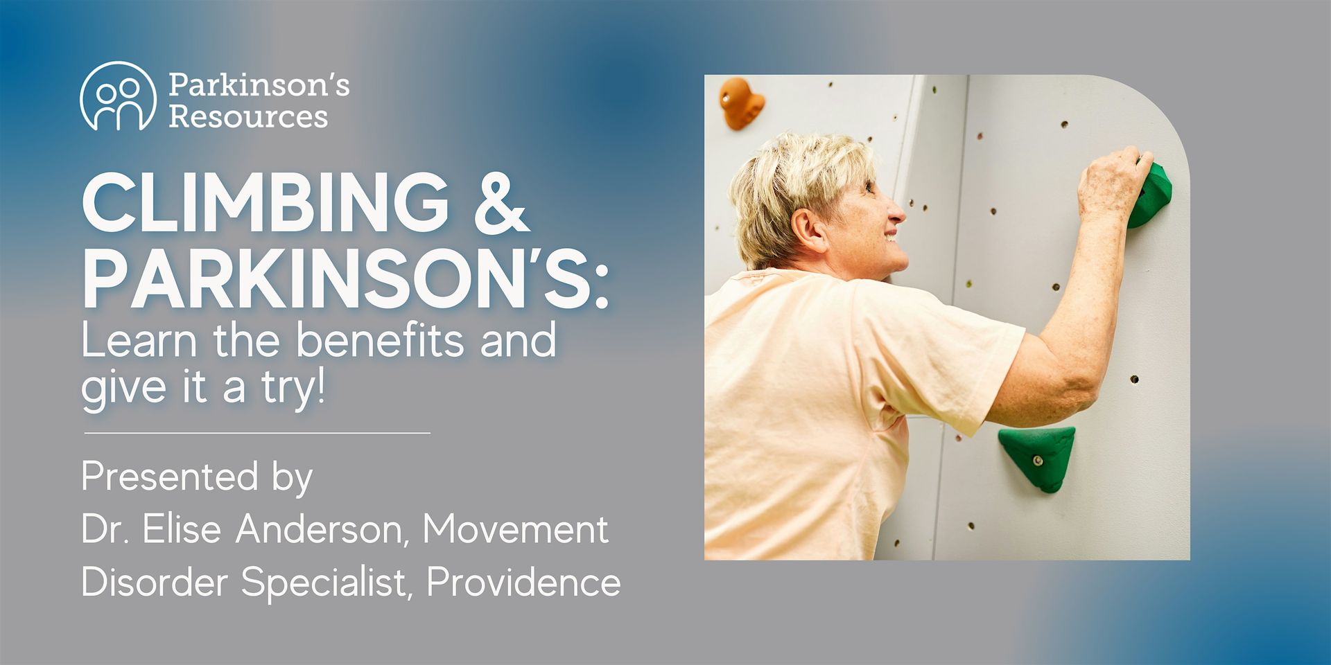 Gresham: Climbing & Parkinson's (In Person)