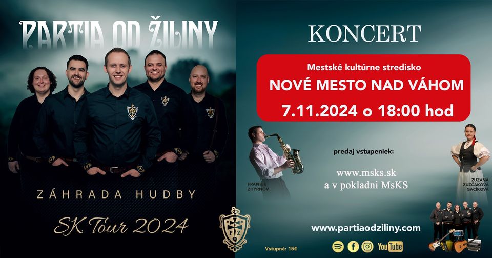 PARTIA OD ŽILINY - NOVÉ MESTO NAD VÁHOM
