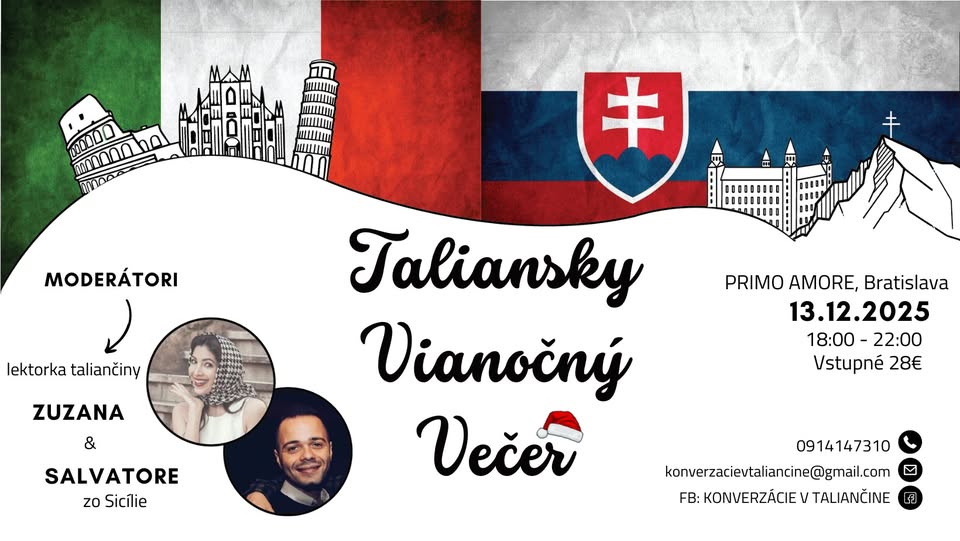 Taliansky Vianočný Večer po slovensky 4 lístky