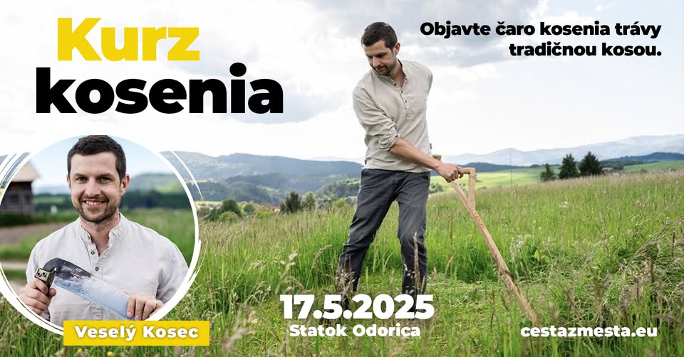 Kurz kosenia tradičnou kosou - Veselý kosec