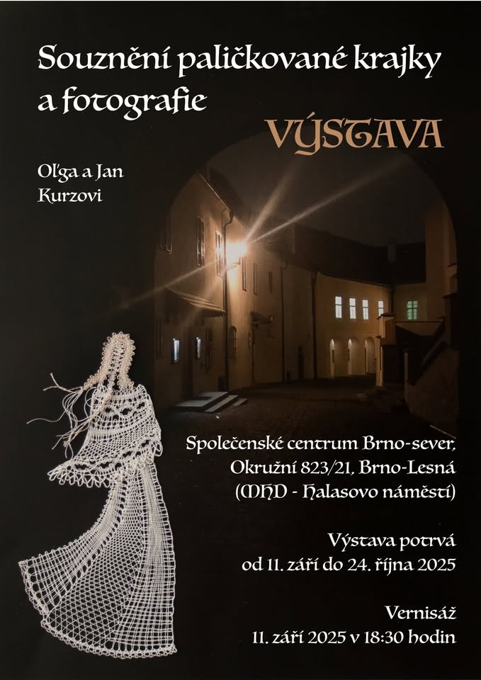 Souznění paličkované krajky a fotografie