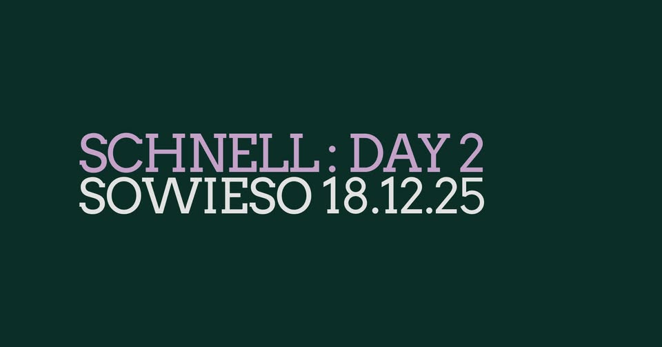 Schnell: Day 2