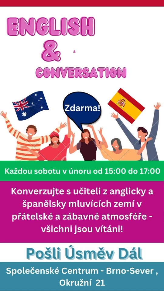 ENGLISH & SPANISH CONVERSATION - ZDARMA