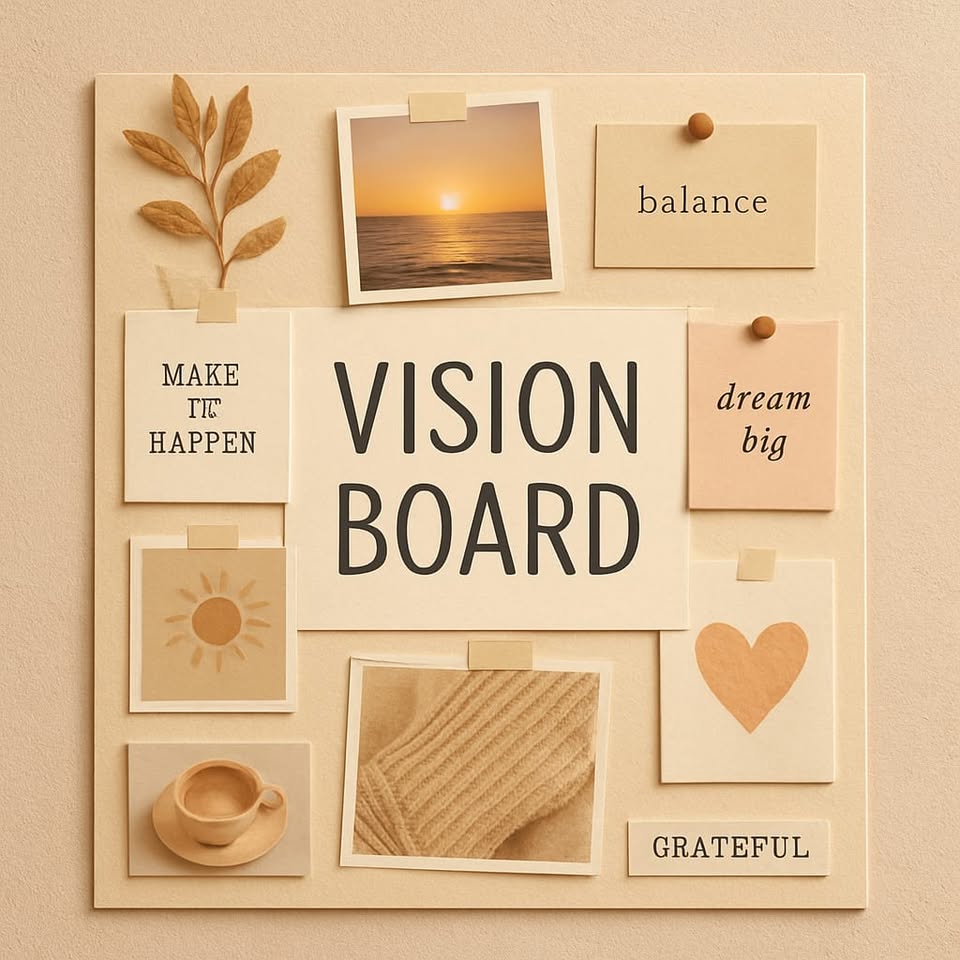 Gestalte DEIN Visionboard für das kommende Jahr
