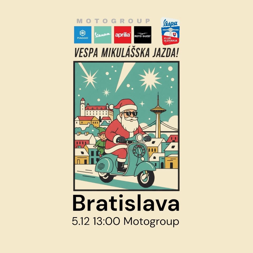 Vespa Mikulášska jazda Bratislava