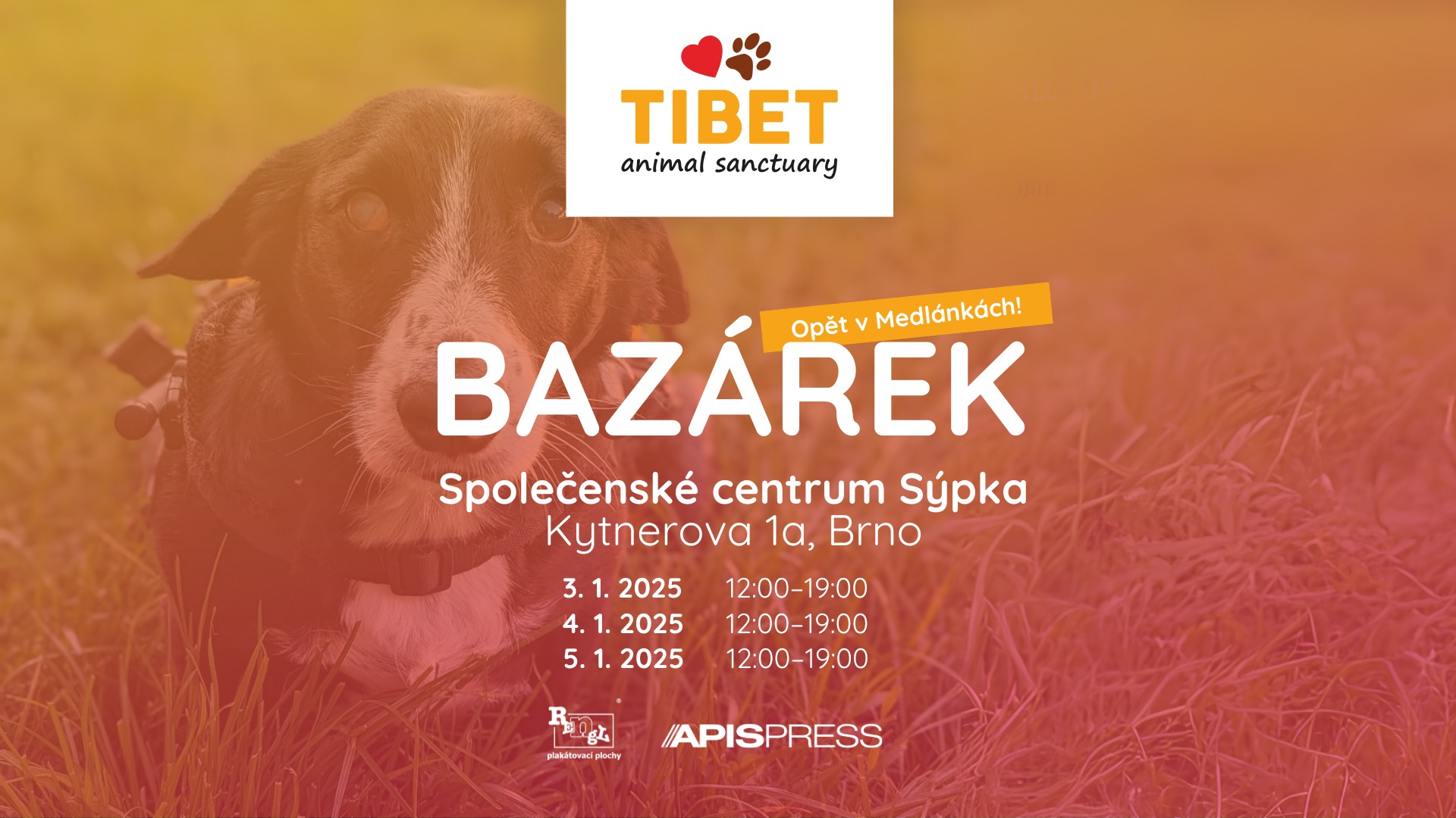 Velký charitativní bazárek Útulku Tibet