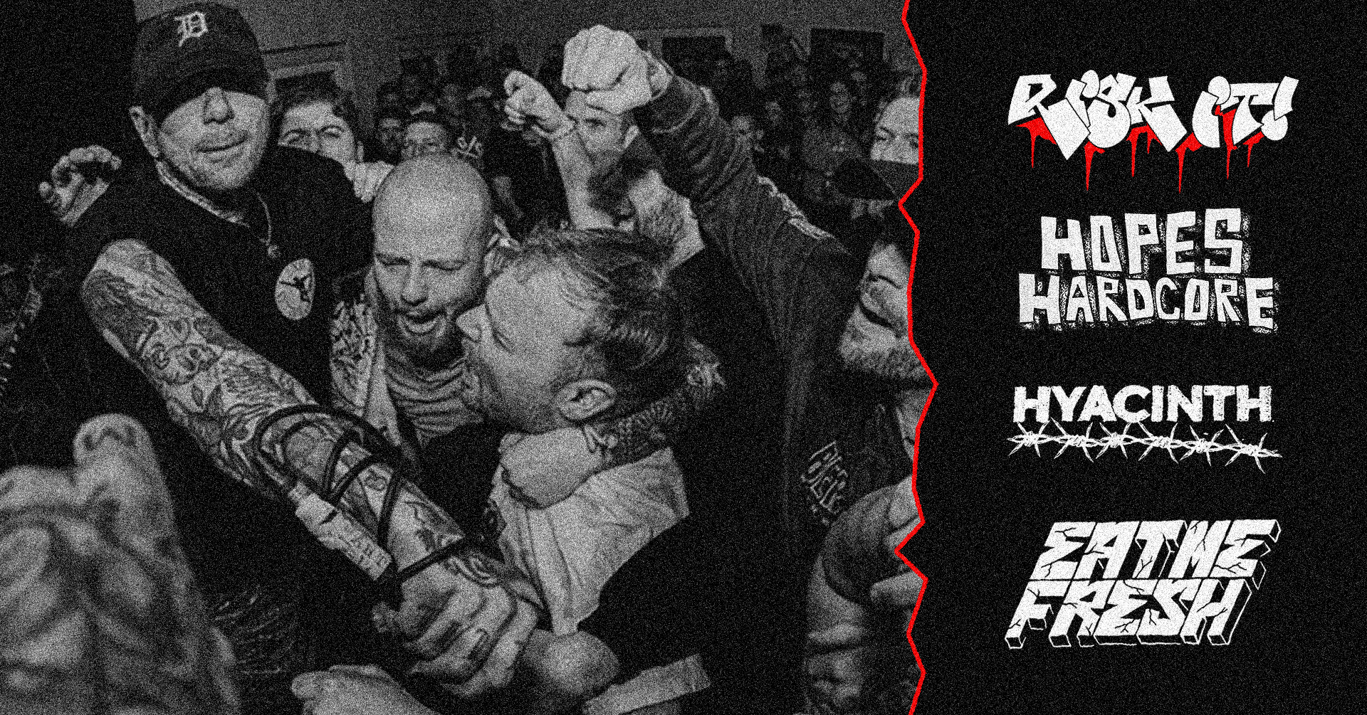 RISK IT / HOPES / EAT ME FRESH / HYACINTH – Praha, Eternia Smíchov!