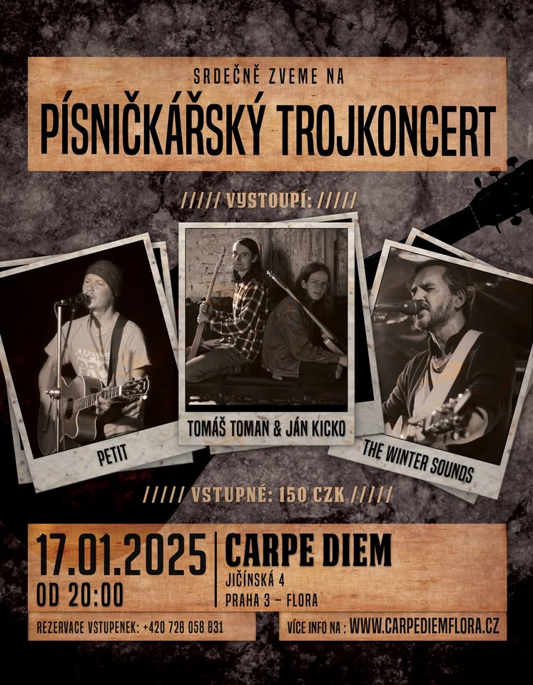 The Winter Sounds, Petit a Tomáš Toman & Ján Kicko v Carpe Diem
