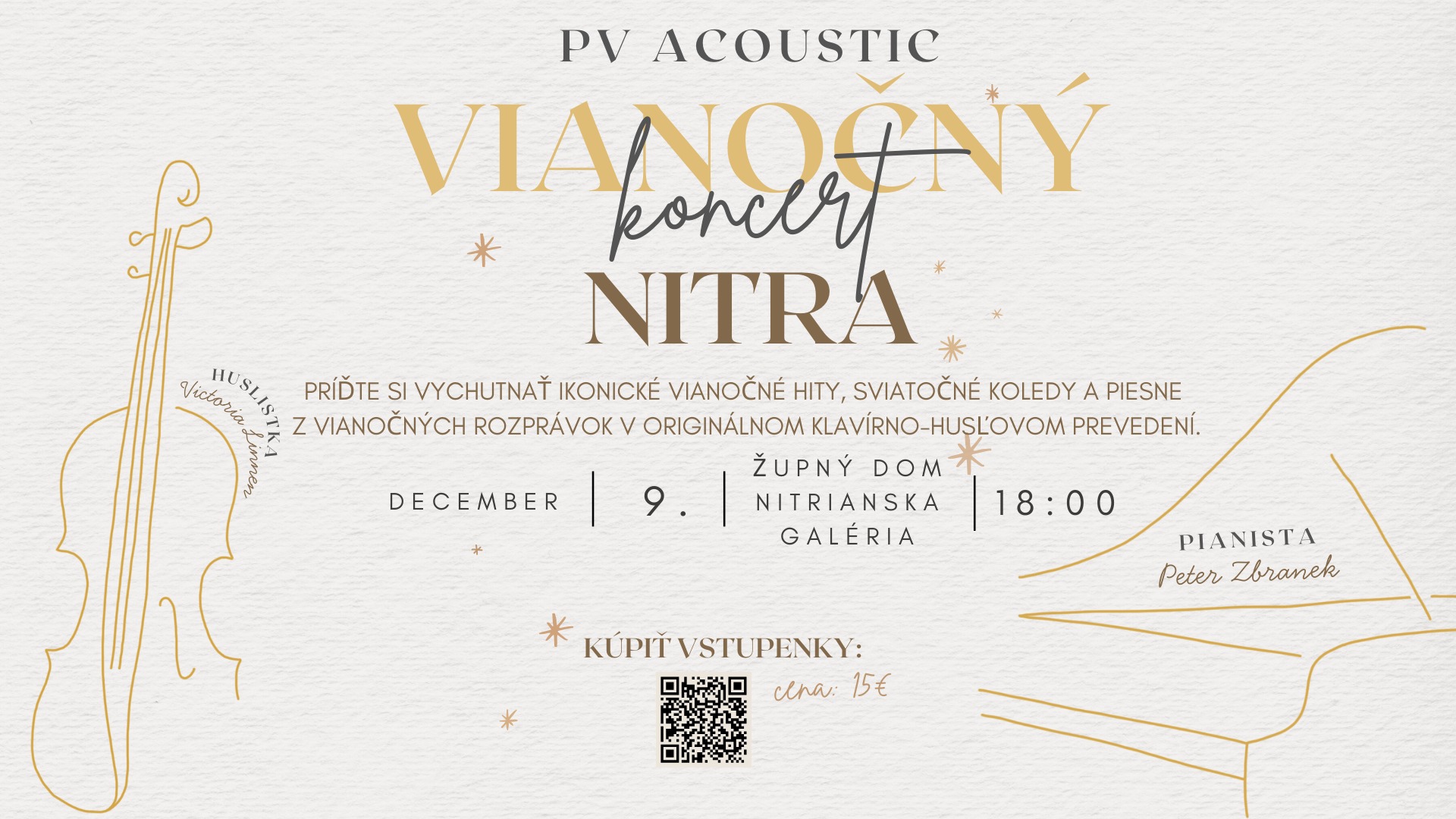 Victoria Linnen a Peter Zbranek: Vianočný koncert v Župnom dome v Nitre