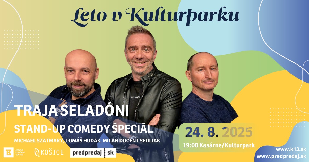 Traja seladóni: Michael Szatmary, Tomáš Hudák, Milan Docent Sedliak - Leto v Kulturparku