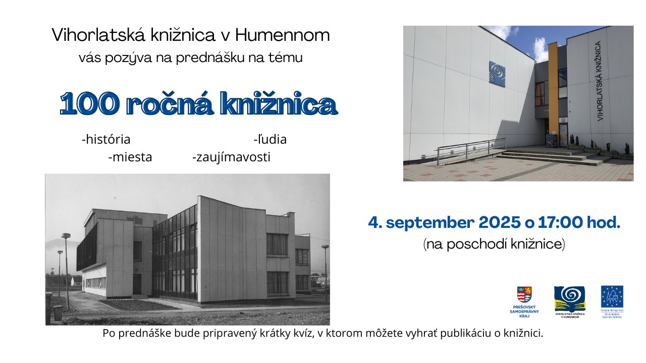 100 ročná knižnica: prednáška spojená s kvízom